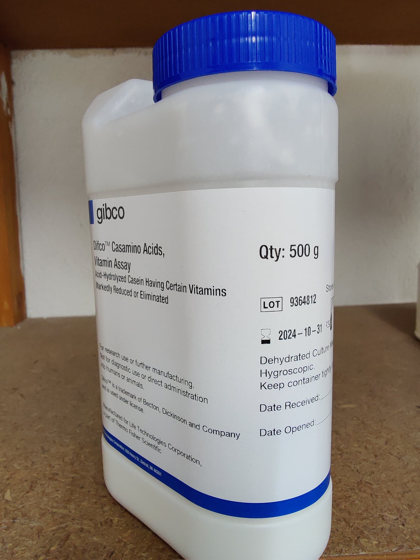 Difco™ Casamino Acids, vitamin assay